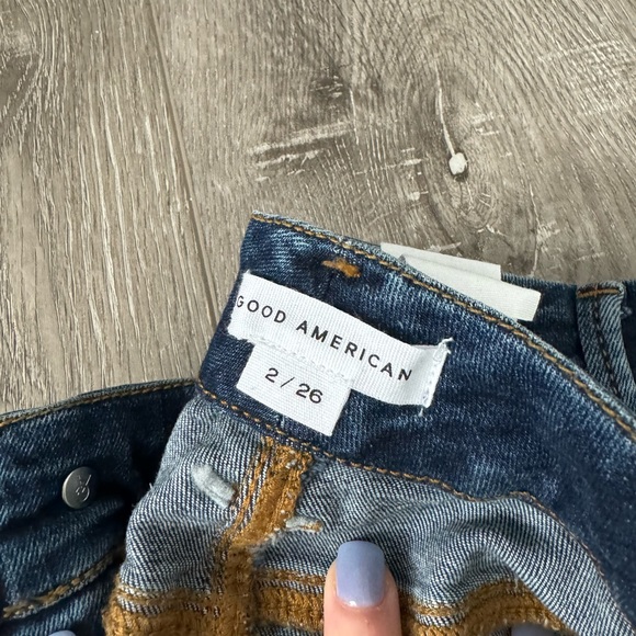 NWT!! Women's Good American Good Legs Ripped Skinny Jeans 29 inseam size 2 - Picture 4 of 7